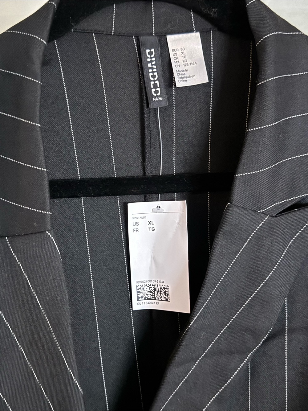 H&M Black Pinstripe Double-Breasted Blazer Dress - Picture 2 of 2
